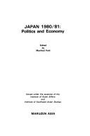 Japan 1980/81  : politics and economy edited by Manfred Pohl.