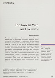 The Korean War Myra Immell, editor.