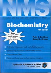 Biochemistry editors, Victor L. Davidson, Donald B. Sittman.