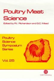Poultry meat science edited by R. I. Richardson and G. C. Mead.