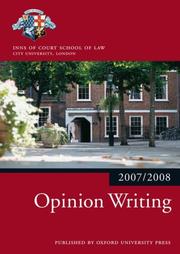 Opinion writing : The City Law School, City University, London.