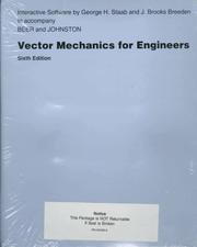 Vector mechanics for engineers : statics and dynamics Ferdinand P. Beer, E. Russell Johnston, Jr.;