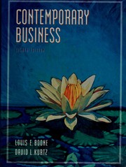 Contemporary business Louis E. Boone, David L. Kurtz.