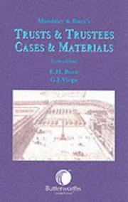 Maudsley and Burn's trusts and trustees : cases and materials E.H. Burn, G.J. Virgo.