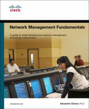 Network management fundamentals Alexander Clemm.