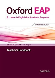 Oxford EAP a course in English for academic purpose, Intermediate/B1+, Teacher's handbook Edward de Chazal, Louis Rogers