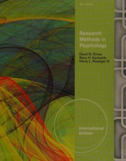 Research methods in psychology David G. Elmes, Barry H. Kantowitz, Henry L. Roediger.