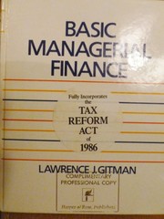Basic managerial finance Lawrence J. Gitman.