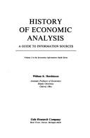 History of economic analysis  : a guide to information sources William Kenneth Hutchincon.