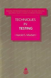Techniques in testing Harold S. Madsen.