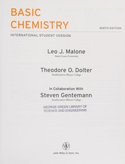 Basic chemistry Leo J. Malone, Theodore O. Dolter; in collaboration with Steven Gentemann.