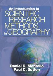 An introduction to scientific research methods in geography Daniel R. Montello, Paul C. Sutton.