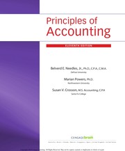 Principles of accounting Belverd E. Needles, Jr., Marian Powers, Susan V. Crosson.
