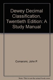 Dewey decimal classification, 20th edition  : a study manual Jean Osborn ;