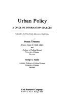 Urban policy  : a guide to information sources Dennis J. Palumbo, and George A. Taylor.