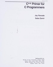 C++ primer for C programmers Jay Ranade, Saba Zamir.