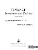 Finance : environment and decisions Peyton Foster Roden, George A. Christy.