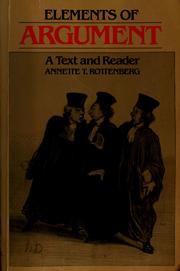 Elements of argument  : a text and reader Rottenberg Anette T..