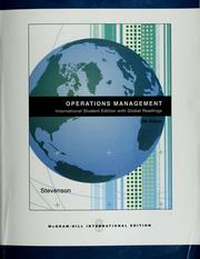Operations management : international student edition with global readings William J. Stevenson.