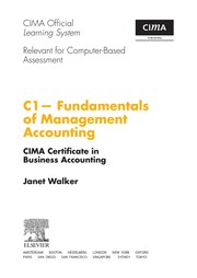 Fundamentals of management accounting Janet Walker.